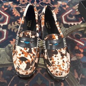 G.H. Bass & Co. Black and Brown Patterned Loafers